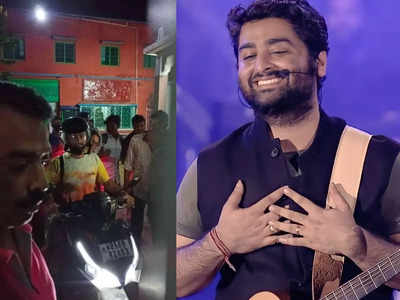 Watch: Crazy fans chase a bike-riding Arijit Singh on the highway, video goes viral
