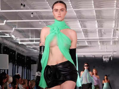 Oops! Kamala Harris' stepdaughter Ella Emhoff bares breast at NYFW - Times  of India