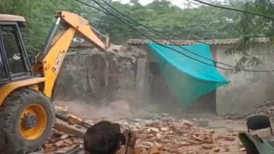 Faridabad: Properties linked to notorious criminal razed by civic body