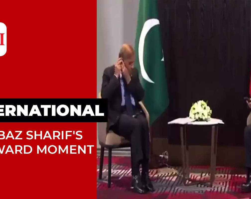 
Watch: Pak PM Shehbaz Sharif struggles with headphones, Putin laughs
