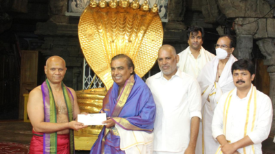Mukesh Ambani donates Rs 1.5 crore to Tirumala Tirupati Devasthanams