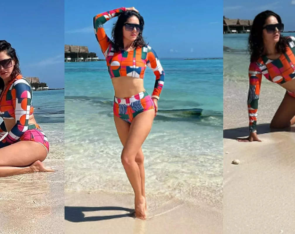 
Sunny Leone looks stunning in multi-coloured bikini as she enjoys her Maldives vacay
