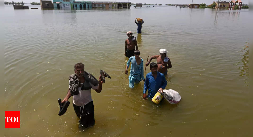 Water begins receding in Pakistan’s worst flood-hit south – Times of India