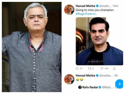 Oops, Hansal Mehta ! That's not Roger Federer, that's Arbaaz! | Hindi Movie  News - Times of India