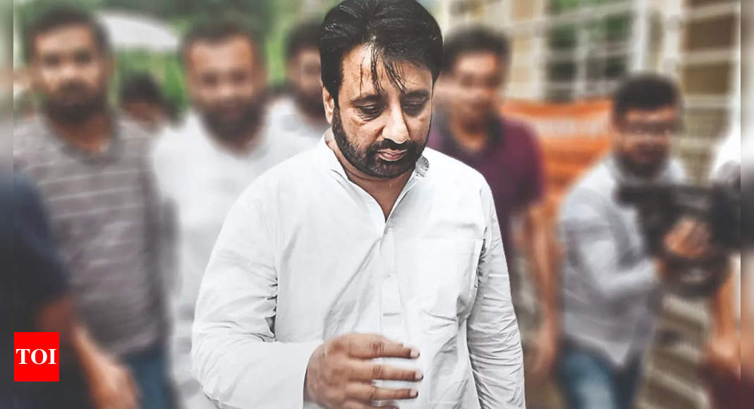 Aap Mla Amanatullah Khan Held In Waqf Case Delhi News Times Of India