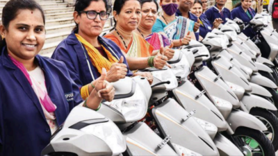 Karnataka: Women civic workers get 67 e-scooters for easy commute