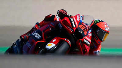 Francesco Bagnaia takes pole in Ducati grid lockout at Aragon GP