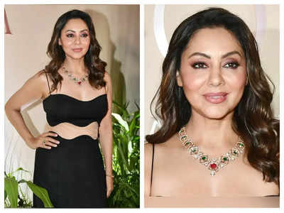 Shah Rukh Khan's wife Gauri Khan looks bewitching in a gorgeous black outfit as she attends an event in the city; fans call her 'Queen' – See photos