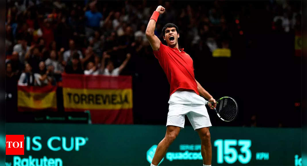 Carlos Alcaraz seals Spain’s spot in Davis Cup quarter-finals | Tennis News – Times of India