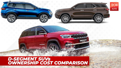 Jeep Meridian vs Tata Safari and Toyota Fortuner: 4 year ownership cost compared!