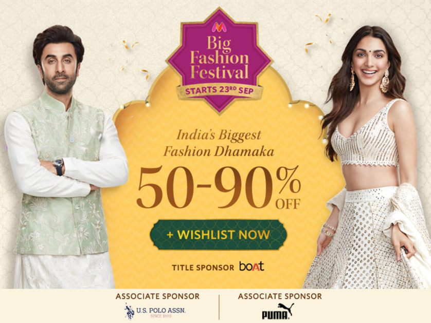 The Myntra Big Fashion Festival all set to light up the festive season with sizzling offers on ethnic wear for everyone!