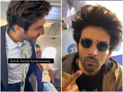 Kartik travels economy class, gets love from fans