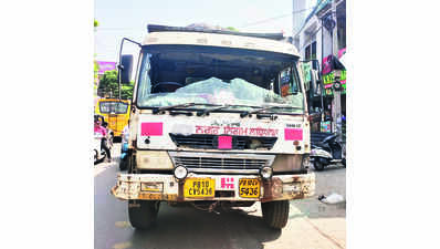 75-year-old man run over by truck, accused escapes