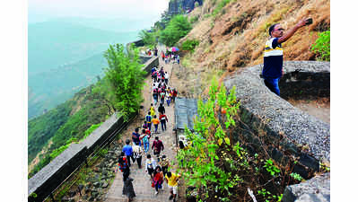 Forest dept urges PWD to install iron mesh on road to Sinhagad fort