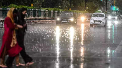 Delhi records minimum temperature of 24.6 degree celsius, light rain likely