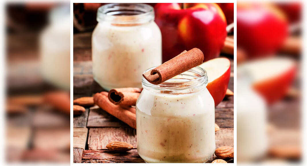 Apple Oats Pudding Recipe: How to Make Apple Oats Pudding Recipe | Homemade Apple Oats Pudding Recip