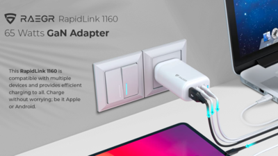 Raegr RapidLink 1160 65W charger launched at Rs 2,799