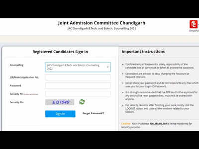 JAC Chandigarh Counselling 2022 Mock Allotment Result released at jacchd.admissions.nic.in