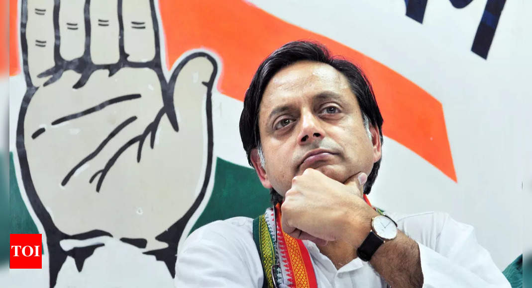 Congress Presidential Polls Shashi Tharoor Meets Madhusudan Mistry