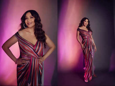 Madhuri Dixit looks ravishing in a draped sari