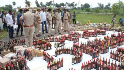 Andhra Pradesh: 8,000 litres of liquor worth Rs 70 lakh destroyed