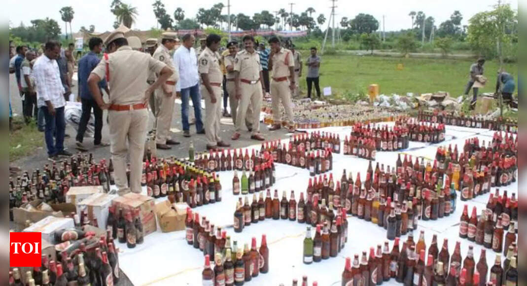 Andhra Pradesh 8,000 litres of liquor worth Rs 70 lakh destroyed