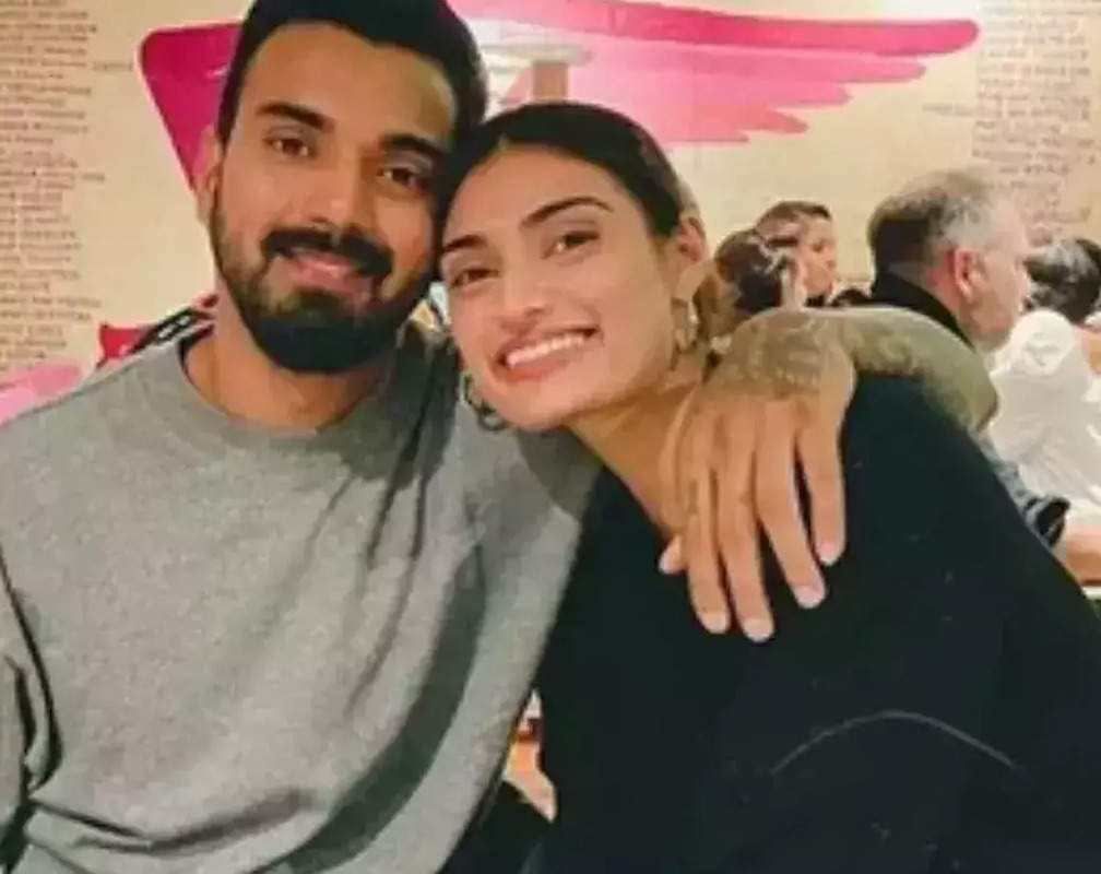 
Couple goals! Athiya Shetty is all hearts after KL Rahul's half-century in a T20 match against Australia
