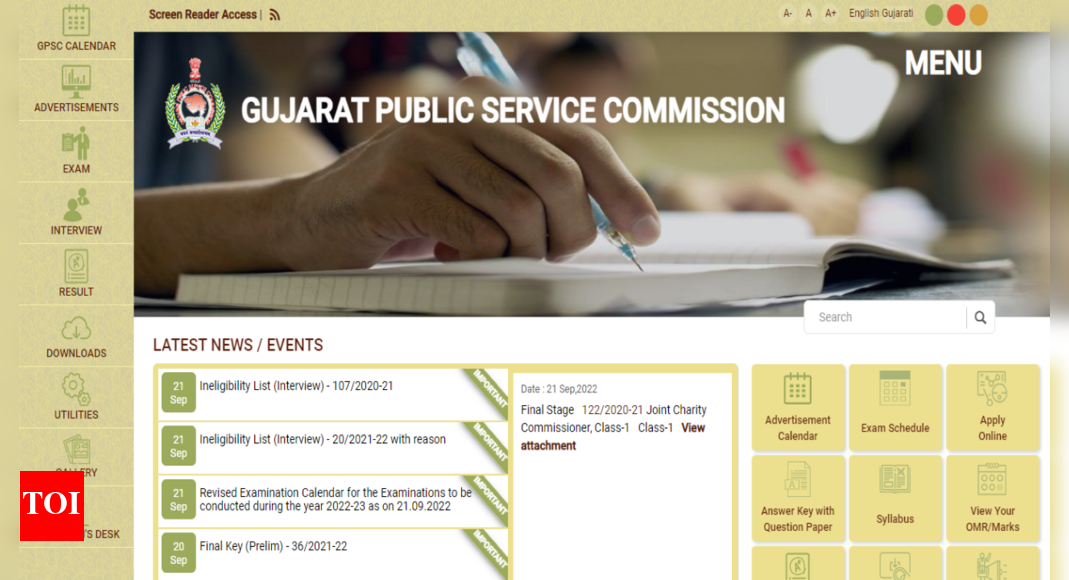 Gpsc GPSC Revised Exam Calendar 202223 Released, Check Out How To