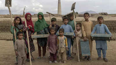 Backbreaking work for kids in Afghan brick kilns