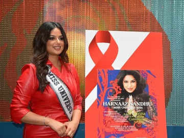 Harnaaz Kaur Sandhu honoured as 'Madrina' of the Latino Commission on AIDS