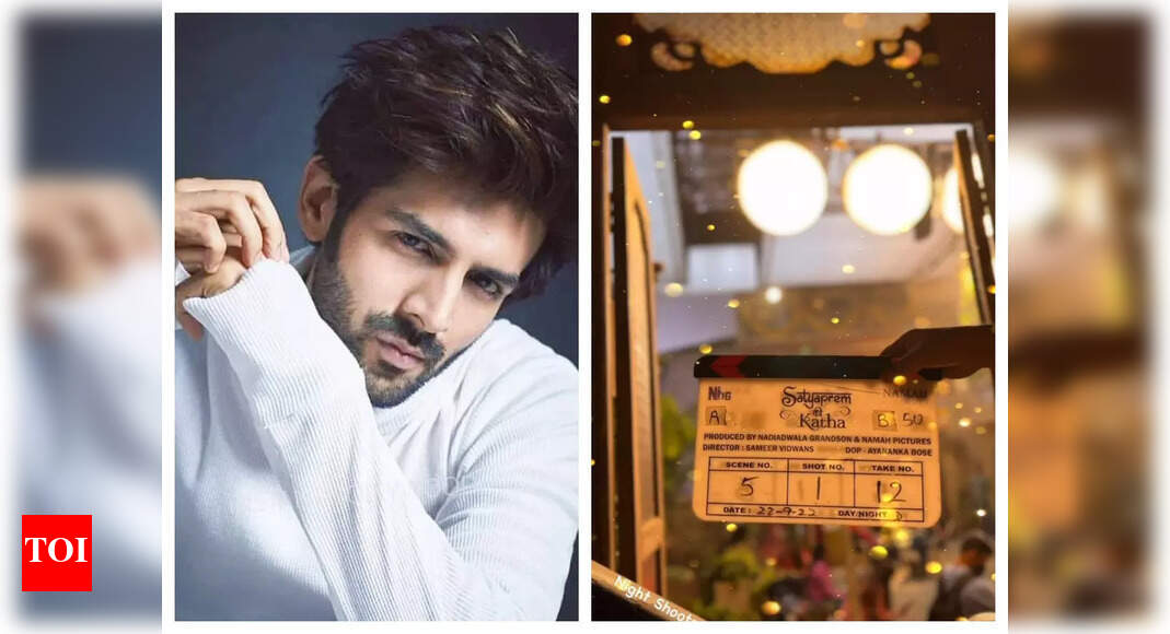 Kartik Aaryan films ‘Satyaprem Ki Katha’; gives his fans a sneak peek into his ‘night shoot’ – See photo – Times of India