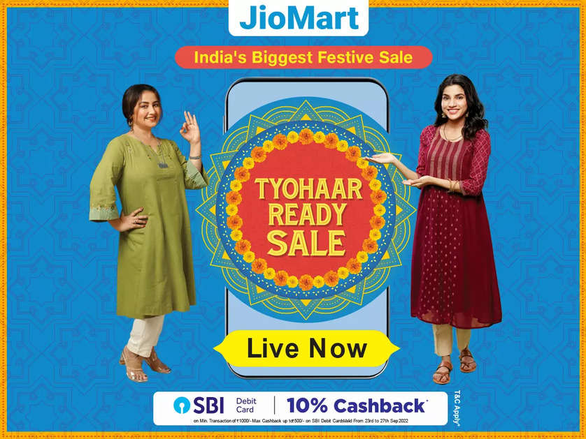 Check out exciting deals for all your festive season essentials at the JioMart Tyohaar Ready Sale from 23rd - 27th September