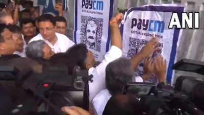 Karnataka Congress leaders detained over 'PayCM' campaign in Bengaluru