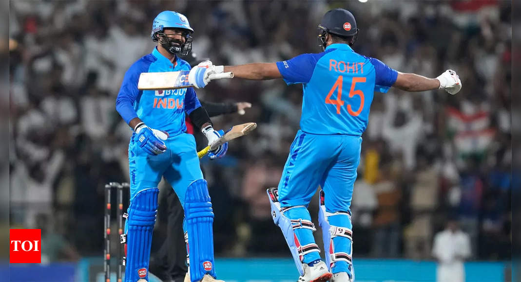 India vs Australia 2nd T20I Highlights: Six-hitting Rohit Sharma guides India to series-levelling win over Australia | Cricket News – Times of India