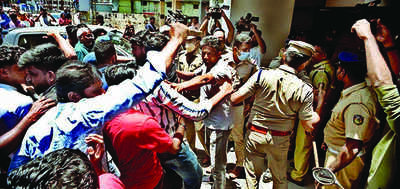 Widespread violence in PFI hartal