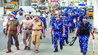 Police beef up security in Coimbatore