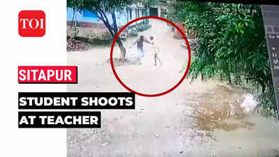 Video: Class 12 student fires upon teacher in Uttar Pradesh's Sitapur