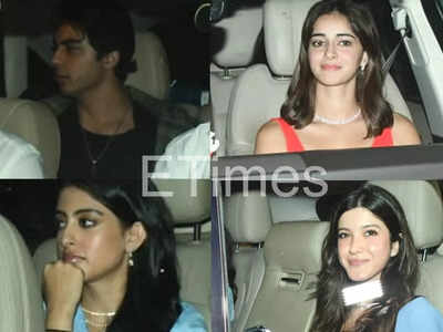 Aryan Khan parties with sister Suhana Khan's besties Ananya Panday and Shanaya Kapoor at Chunky Panday's birthday bash