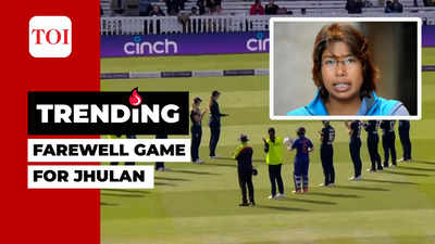 Jhulan Goswami receives guard of honour in farewell game