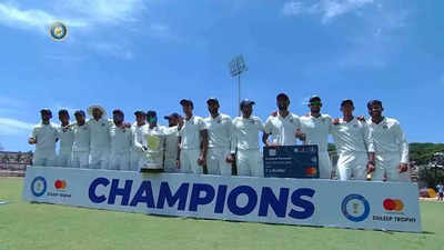 Duleep Trophy: West Zone crush South by 294 runs to win title