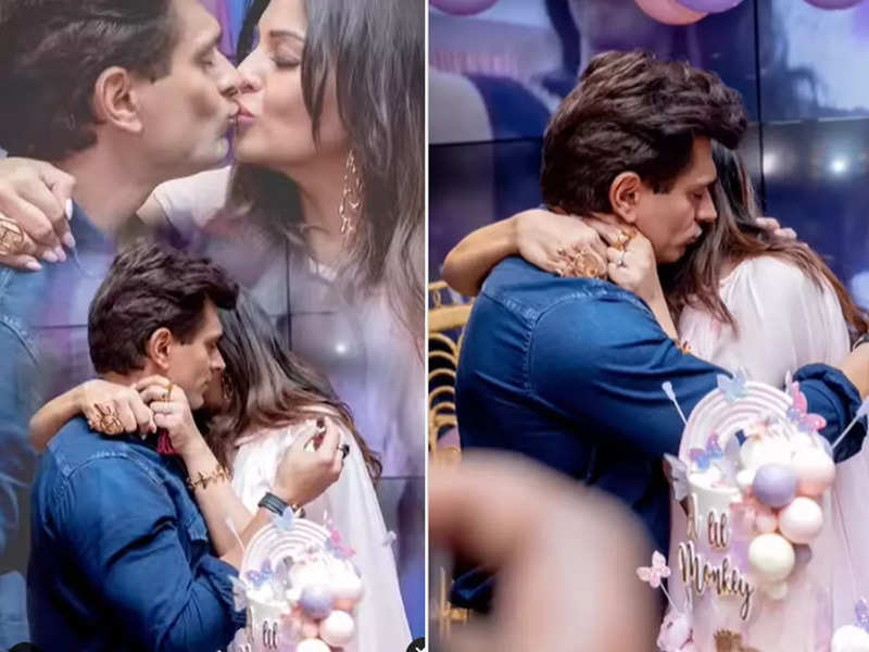Karan Singh Grover consoles wife Bipasha Basu as she gets emotional in video from baby shower - Watch