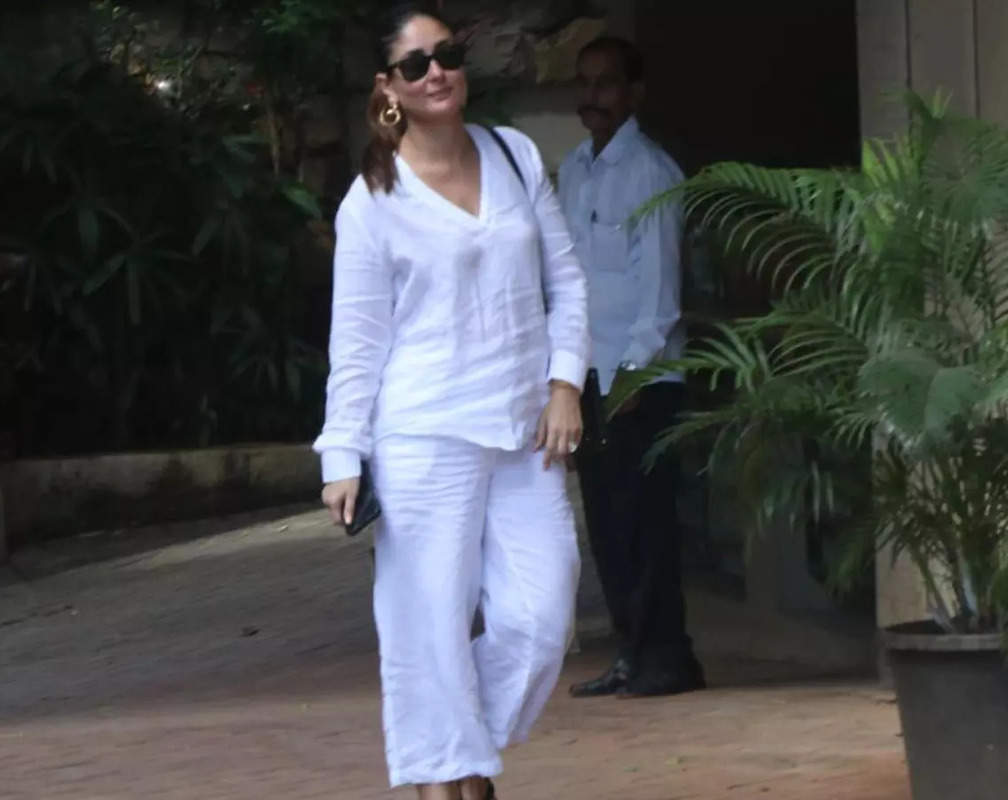 
Kareena Kapoor opts for for all-white attire, looks classy in her comfy yet elegant look
