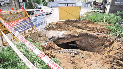 Another road caves in, 4th incident in September