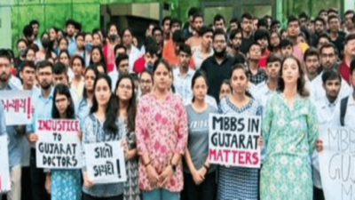 Protest over quota for non-Gujarat students