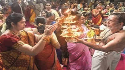 Dasara festivities off to grand start at Durga temple