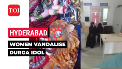 Hyderabad: Two Muslim women vandalise Durga idol at a pandal, cops say accused are mentally unstable