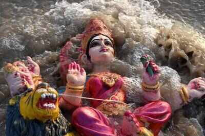Only one artificial tank for immersion of Durga idols