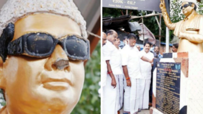 Chennai: MG Ramachandran bust in T Nagar desecrated