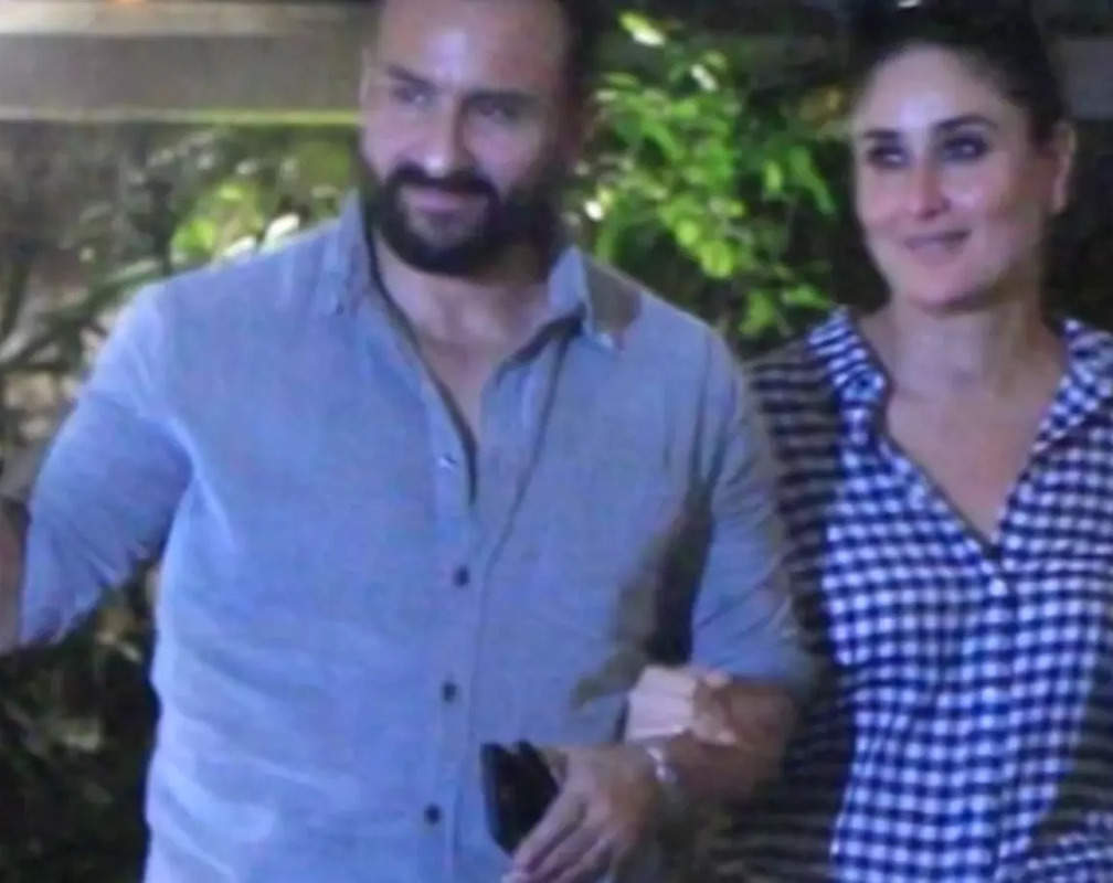
Kareena Kapoor makes stunning appearance in checked shirt paired with denim, hubby Saif Ali Khan looks dapper in his grey shirt and denim combo
