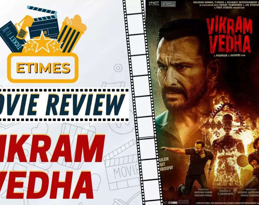 
ETimes Movie Review, 'Vikram Vedha': The chemistry between Hrithik Roshan and Saif Ali Khan will blow your mind

